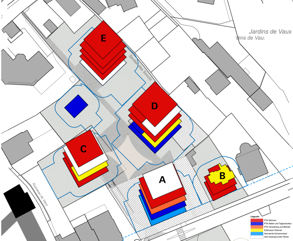 Raumprogramm der Geschosse